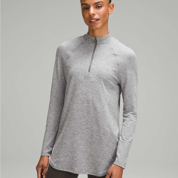 Lululemon Athletica Swiftly Relaxed Gray Long Sleeve half-zip - Picture 7 of 10